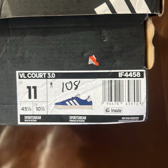 Adidas Men's Royal Blue and White Sneakers - Picture 2 of 4